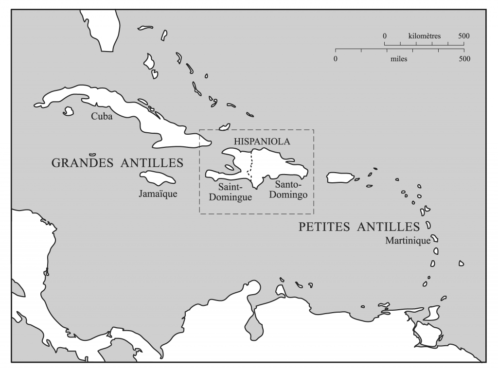 Carte des Antilles au dix-huitième siècle