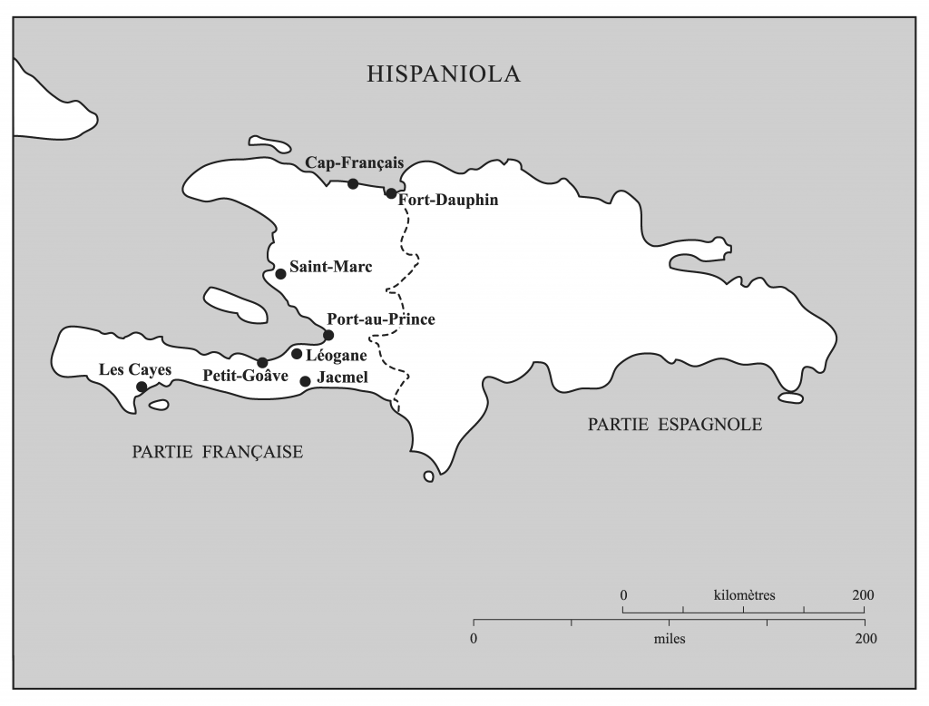 Carte de Saint-Domingue au dix-huitième siècle